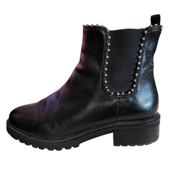 Steve Madden Women's Billiee Black Studded chunky Chelsea Boots Size 7 - Picture 4 of 12